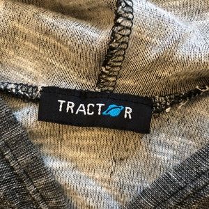 Girls Size 14 Tractor hooded zip up top.